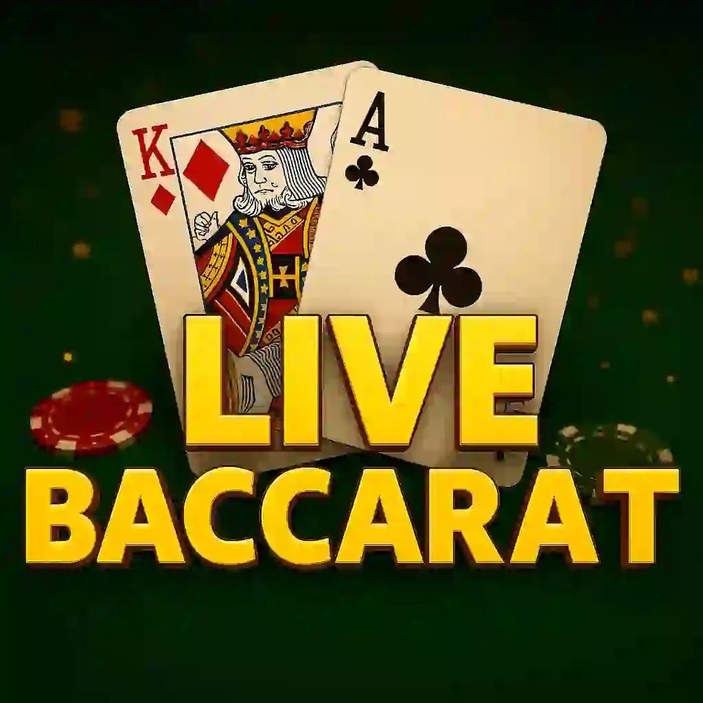 Live Baccarat logo – Table Games by Evolution at Bizzo Casino