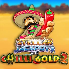 Stellar Jackpots with Chilli Gold x2 logo – Jackpots by Lightning Box Game at Bizzo Casino