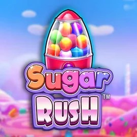 Sugar Rush slot logo by Pragmatic Play at Bizzo Casino