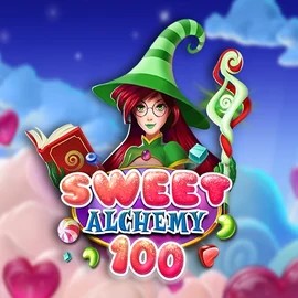 Sweet Alchemy 100 online game logo by Play’n GO on bizzo-kazino.com